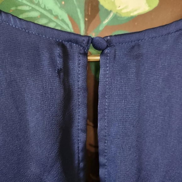 PEDAL & PUP Elegant Navy Blue Satiny Jumpsuit SIZE M - Picture 10 of 14